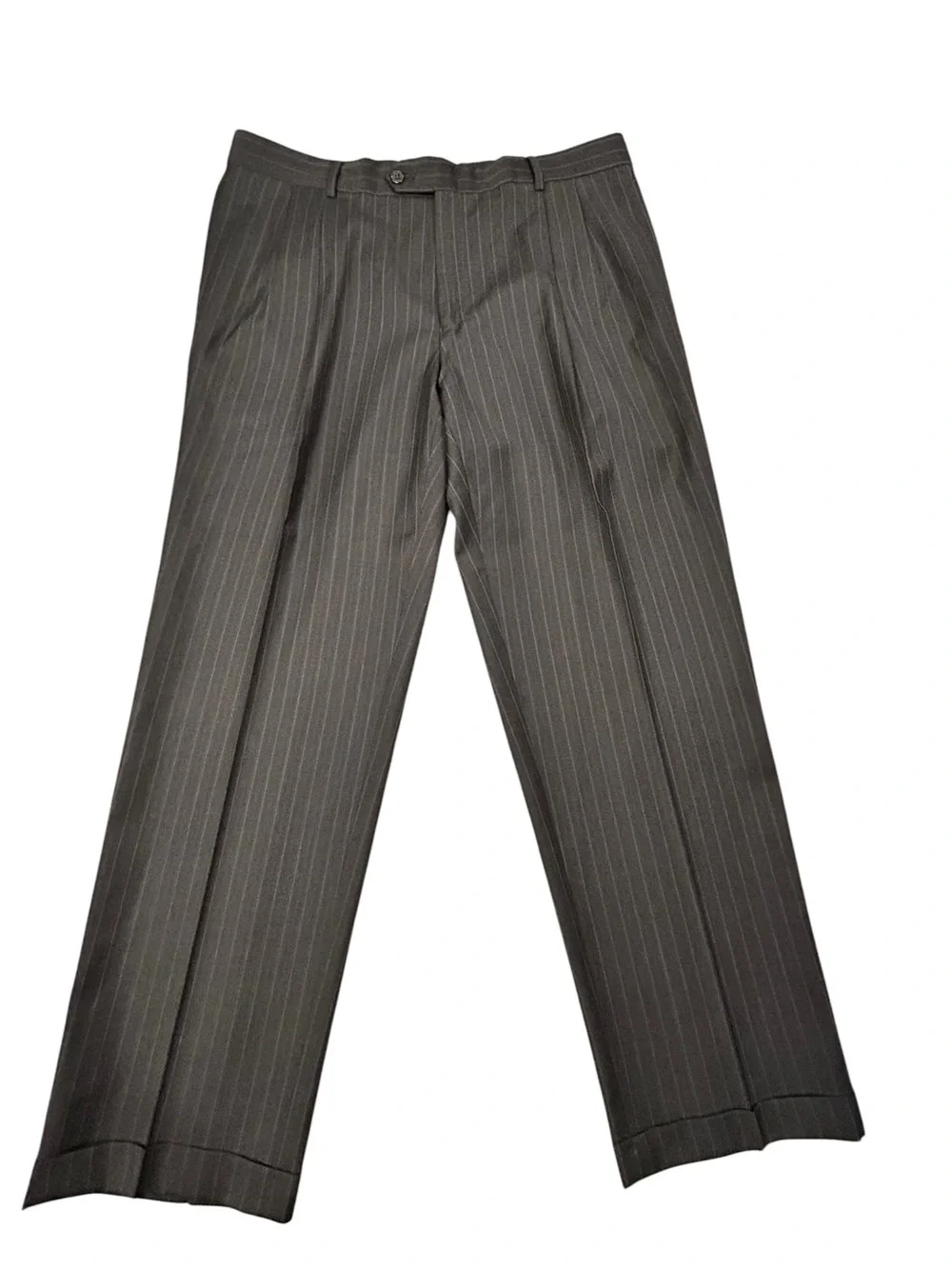 Jos. A. Bank Signature Collection Men's Charcoal Gray Track Pinstripe Suit 42S